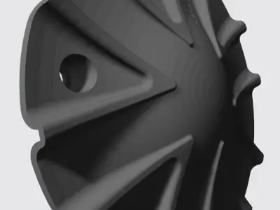 Volkswagen plastic center rim cover print model 3D print model