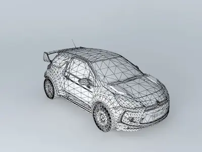Citroen DS3 Rally Car Free 3D model
