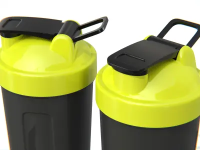 Sport Protein Shaker Bottle Low-poly 3D model