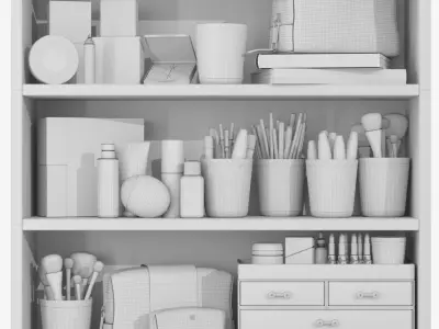 Set of sweets in a cafe or kitchen 3D model