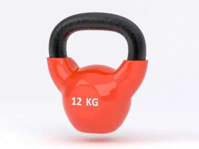 Kettlebell 12 KG RED 3D model