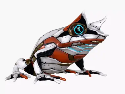 Malayan Robot Frog Low-poly 3D model