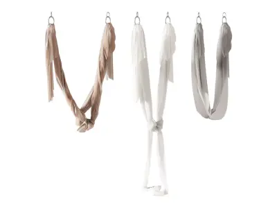 Pilates and yoga 3 airhammocks 3D model