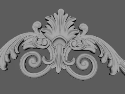 Central decor ornament for furniture 3D model 179