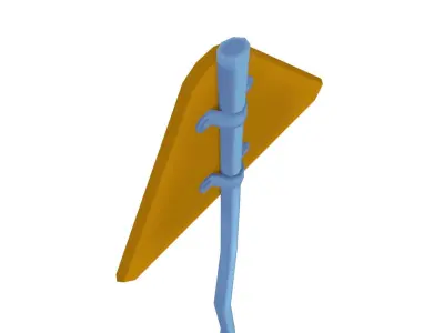 Warning Sign - Hand Painted Free 3D model