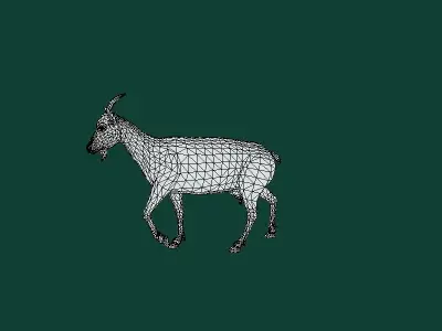 Diary Goat Low-poly 3D model