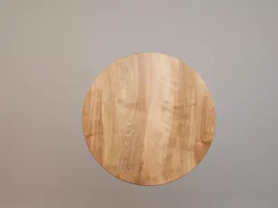 Round Wooden Dining Table Free  Free 3D model