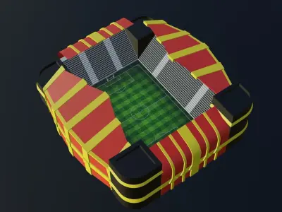 Football Stadium - Manchester United Low-poly 3D model