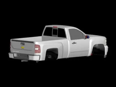 chevrolet silverado 2012 Low-poly 3D model