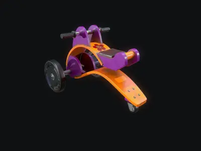 KidBike Low-poly 3D model