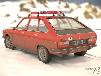 Renault 20 TS - 1978 - 3D model Low-poly 3D model