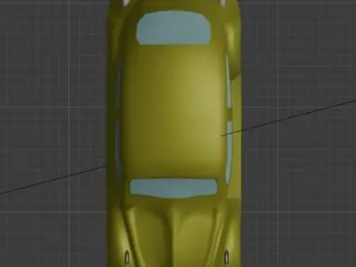 Volkswagen Beetle low poly game ready model asset Low-poly 3D model