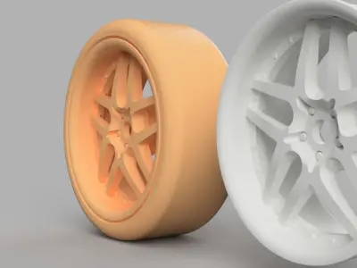 52mm Diameter 12MM HEX RC Wheels Amistad Charme  3D print model