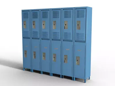 Locker Room  Low-poly 3D model