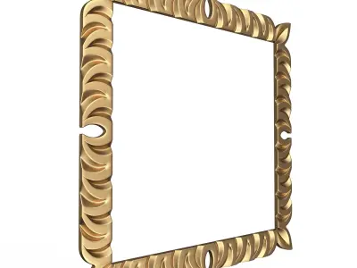 Classic Frame and Mirror 058 Low-poly 3D model