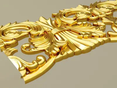 Molding decor 3d model  Low-poly 3D model