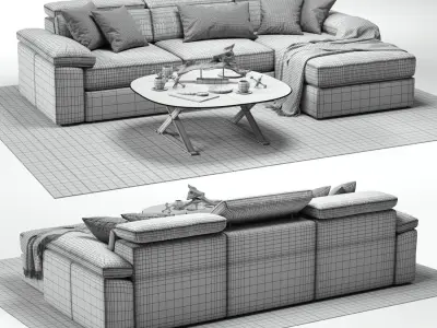 VAVICCI Diamante Corner Sofa 3D model