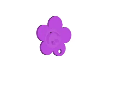 Flower Keychain 3D Print Model Free 3D print model