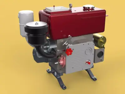 DIESEL ENGINE MACHINE DONGFENG 3D model