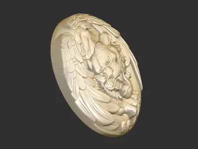 winged tiger 3D print model