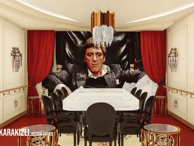  Luxury Mafia-Inspired Boardroom and Lounge  3D model