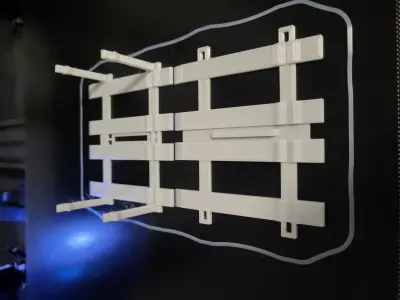 4 post 4 car lift 3D print model