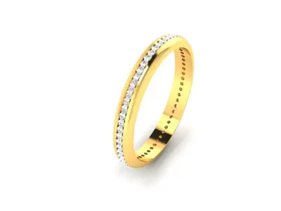 Solitaire Engagement Wedding Ring 3D print model 3