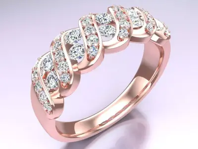 Diamond Ring - Womens Rings - N192400 3D print model