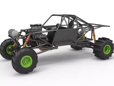 Mud dragster Base Scale 1 to 25 3D print model