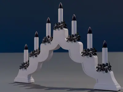 Candlestick Low-poly 3D model get