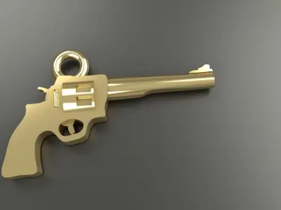 Revolver Pendant Gold Silver Platinum Luxury Jewelry 3D print model