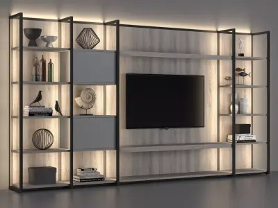 Natevo Continuum TV cabinet Flou 3D model