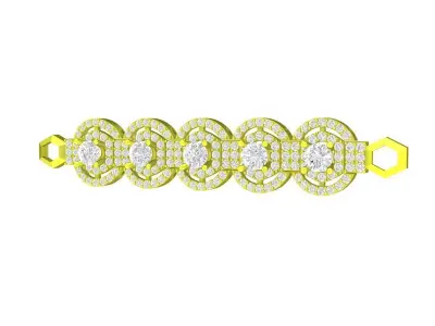 A6703 Korean Style Diamond Women Bracelet 3D print model