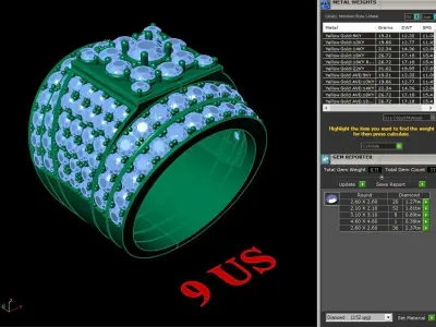 Luxury Men Rings Designs 5MR090 3D print model