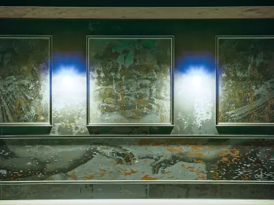 Hall Entrance room art interior  Low-poly 3D model