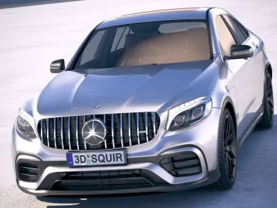 Mercedes GLC63 S AMG Coupe 2018 3D model