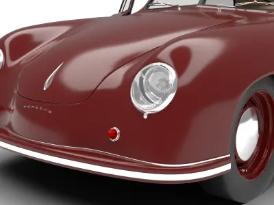 Porsche 356 1300 1952 3d model HQ 3D model