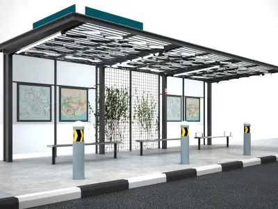 BUS SHELTER TYPE 2 3D model