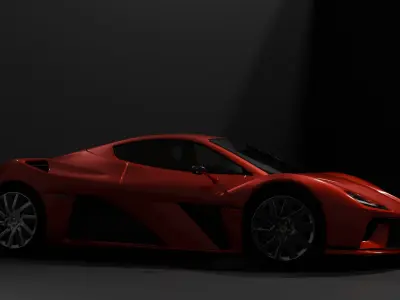 Realistic Ferrari 296 GTB PL Rigged  HighPoly  and Customizable 3D model