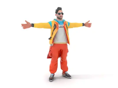 Colorful Urban Outfit model pack Low-poly 3D model