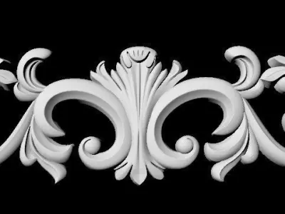 Central decor ornament for furniture 3D model 462