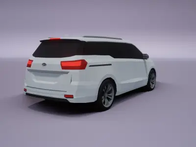 Kia Carnival Sedona low poly 3D model Low-poly 3D model