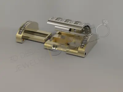 Luxury brilliant clasp with gems 3d model 3D print model