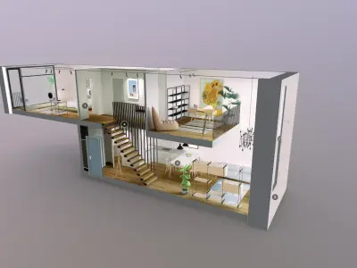 Apartment RP Low-poly 3D model