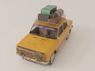 Lada Vaz 2101 Lowpoly game-ready Low-poly 3D model