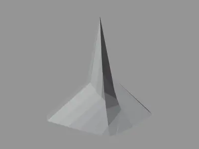Artistic Decorative Peak Structure Low-poly 3D model