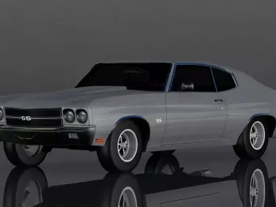 Chevrolet Chevelle SS454 Low-poly 3D model