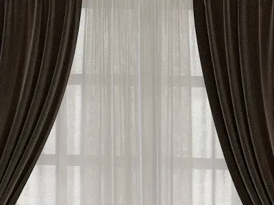 Curtain b001 3D model