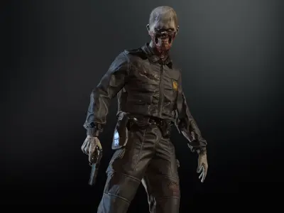 SuperZombie8 Low-poly 3D model