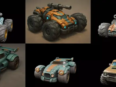 Gt one Car bundle 11 pack 100 glb 3D model